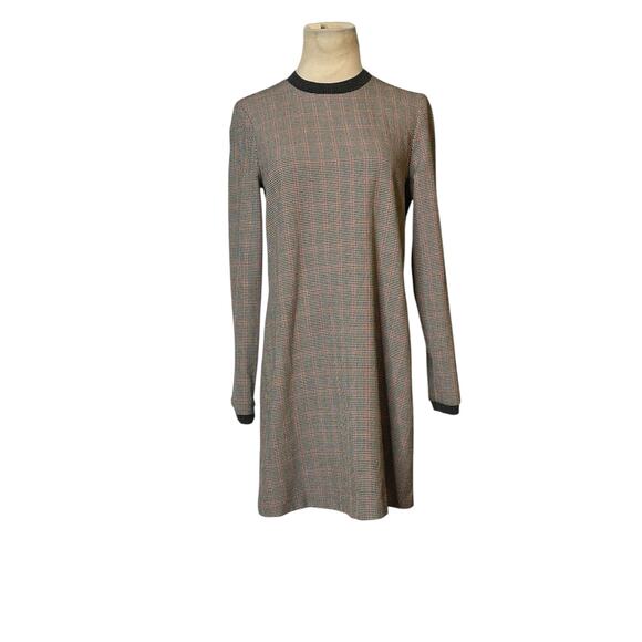Zara houndstooth long sleeves sheath mini dress size Small - Picture 10 of 16